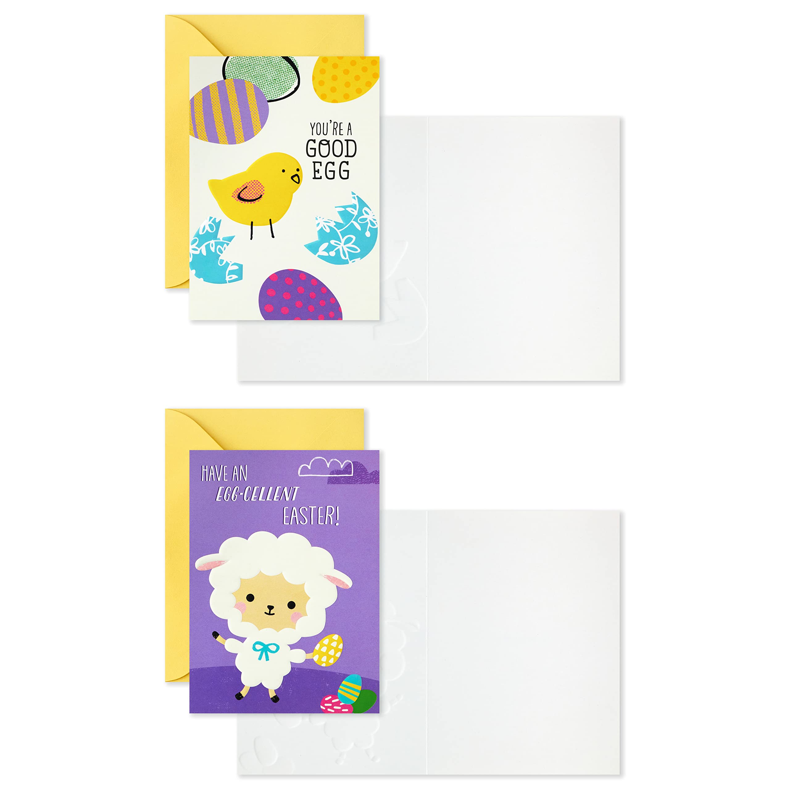Hallmark Kids Pack of 12 Assorted Easter Greeting Cards with Envelopes - Easter Egg, Bunny & Chick Designs - Perfect for Classroom Exchanges, Easter Baskets & Holiday Gifting