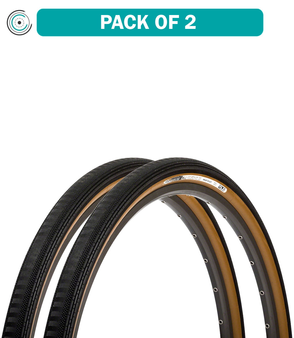 2 Pack Panaracer GravelKing SS Tire 700x43 Tubeless Folding Bike Tires - Black/Brown RF743 GK SS D - Perfect for Gravel Riding, Commuting & Adventure Cycling
