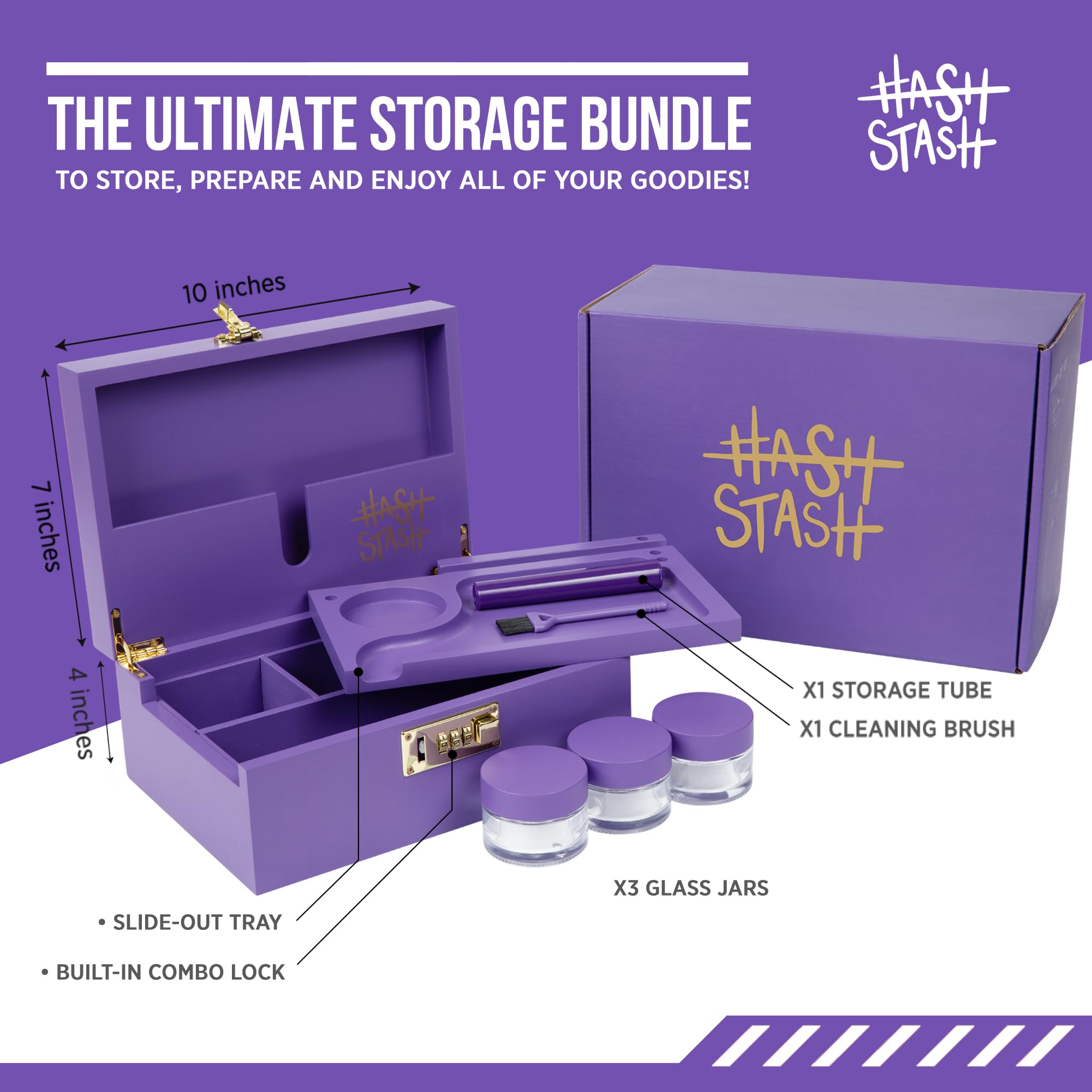 Premium Storage Box - Durable & Stylish Purple/Gold Organizer for Home, Office & Travel | Perfect for Closet, Pantry & Kids' Toys Organization