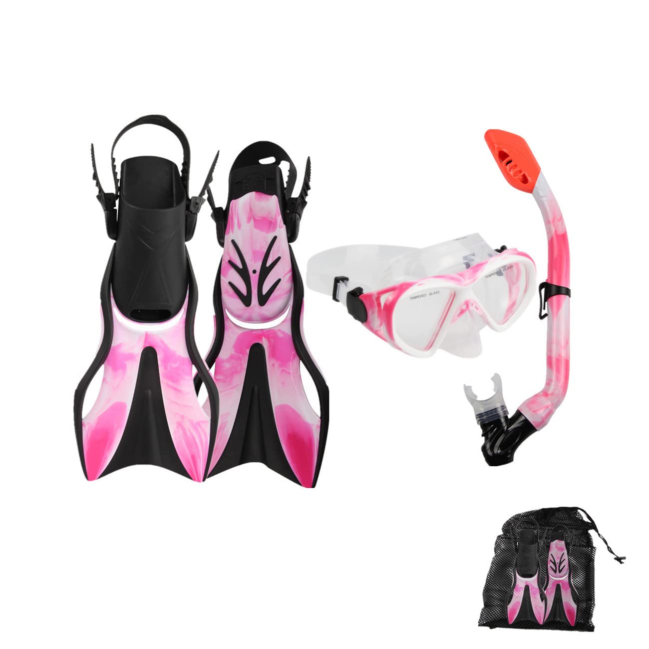 Kids Snorkel Set - Mask & Fins for Youth Diving & Swimming