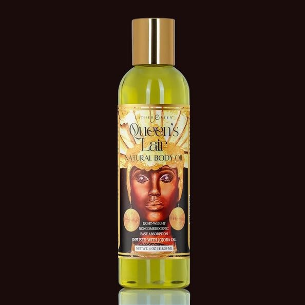 Queen’s Lair Natural Body Oil for Dry Skin - Organic Moisturizing & Nourishing Treatment with Vitamin E - Perfect for Massage, After Shower & Nighttime Skincare Routine