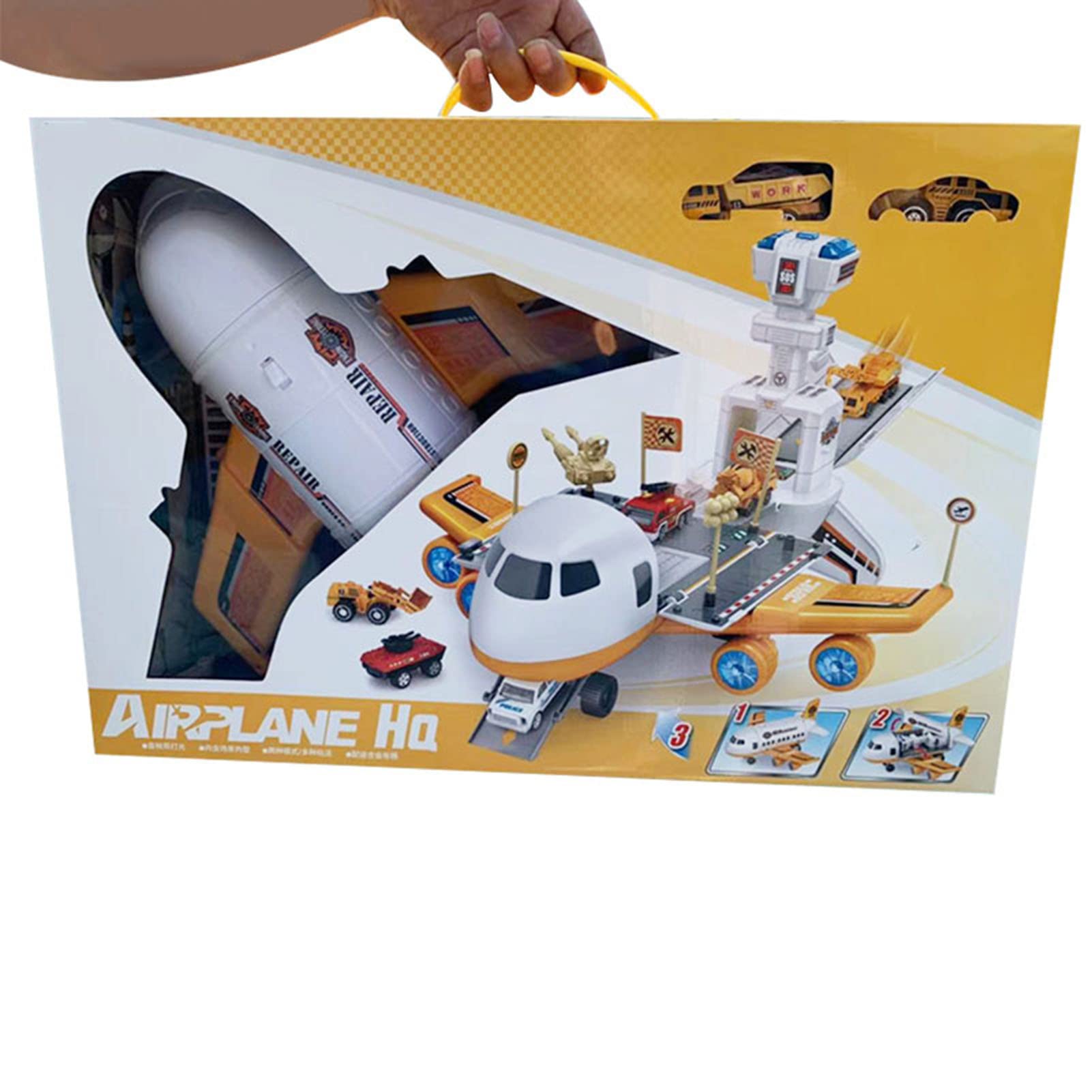 LED Musical Cargo Airplane Toy for Kids - Interactive Construction Vehicle with Lights & Sounds, Perfect Birthday Gift for Boys & Girls | Playtime, Pretend Transport & STEM Learning Scenes