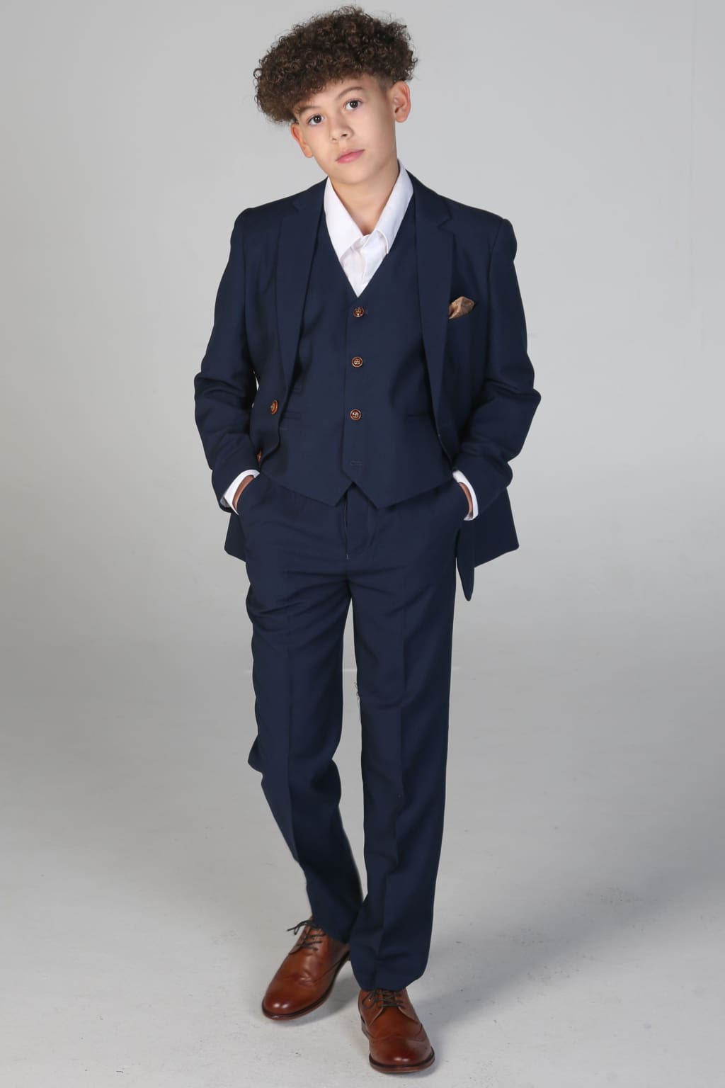 Stylish Mayfair Navy Three-Piece Suit for Boys | Formal Kids' Suit | Perfect for Weddings, Parties & Special Occasions