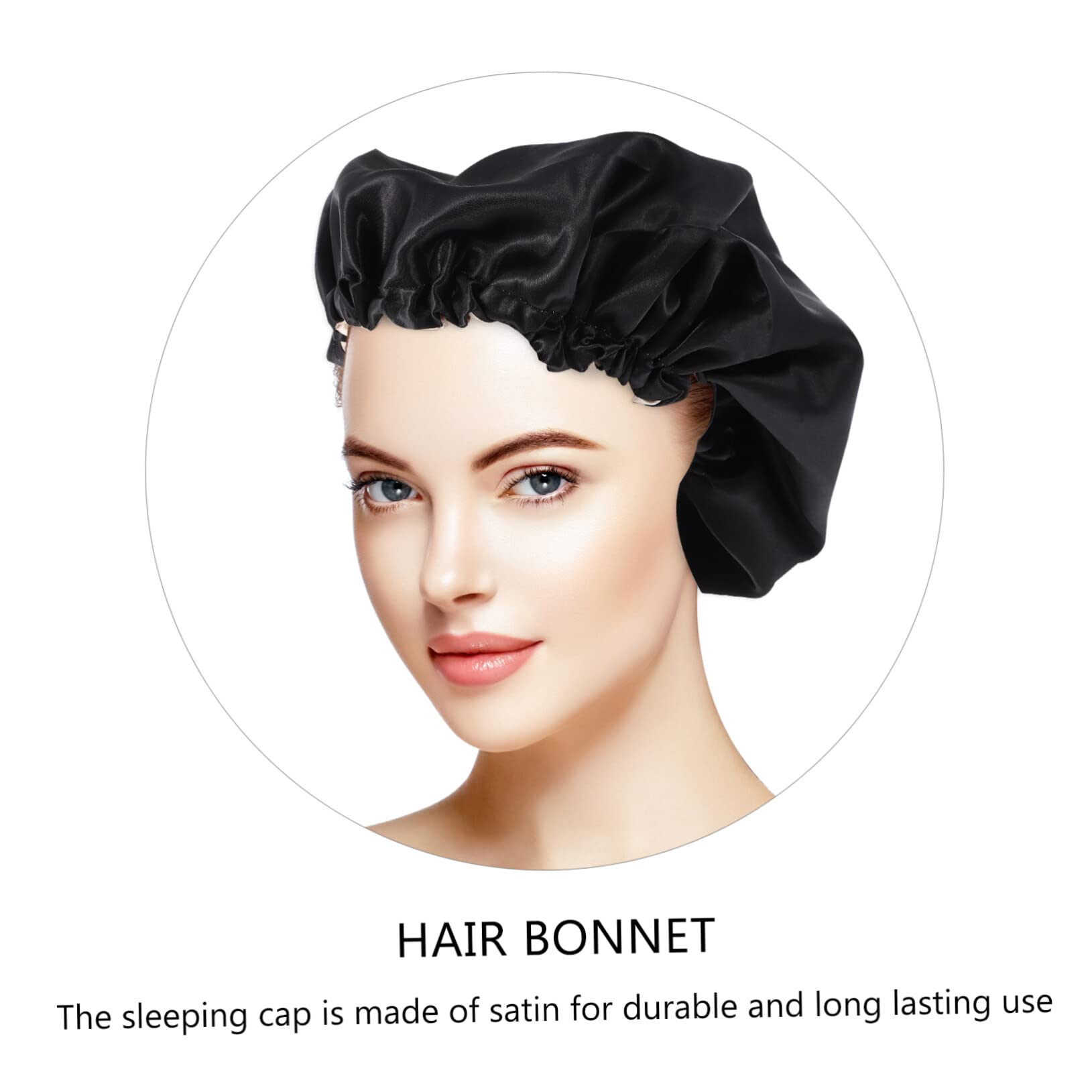 FRCOLOR Unisex Hair Bonnet for Sleeping - Soft Elastic Hair Loss Protection Cap for Women & Men - Styling Headscarf for Bathing, Showering & Night Care - Perfect for Natural Hair, Braids & Locs Protection