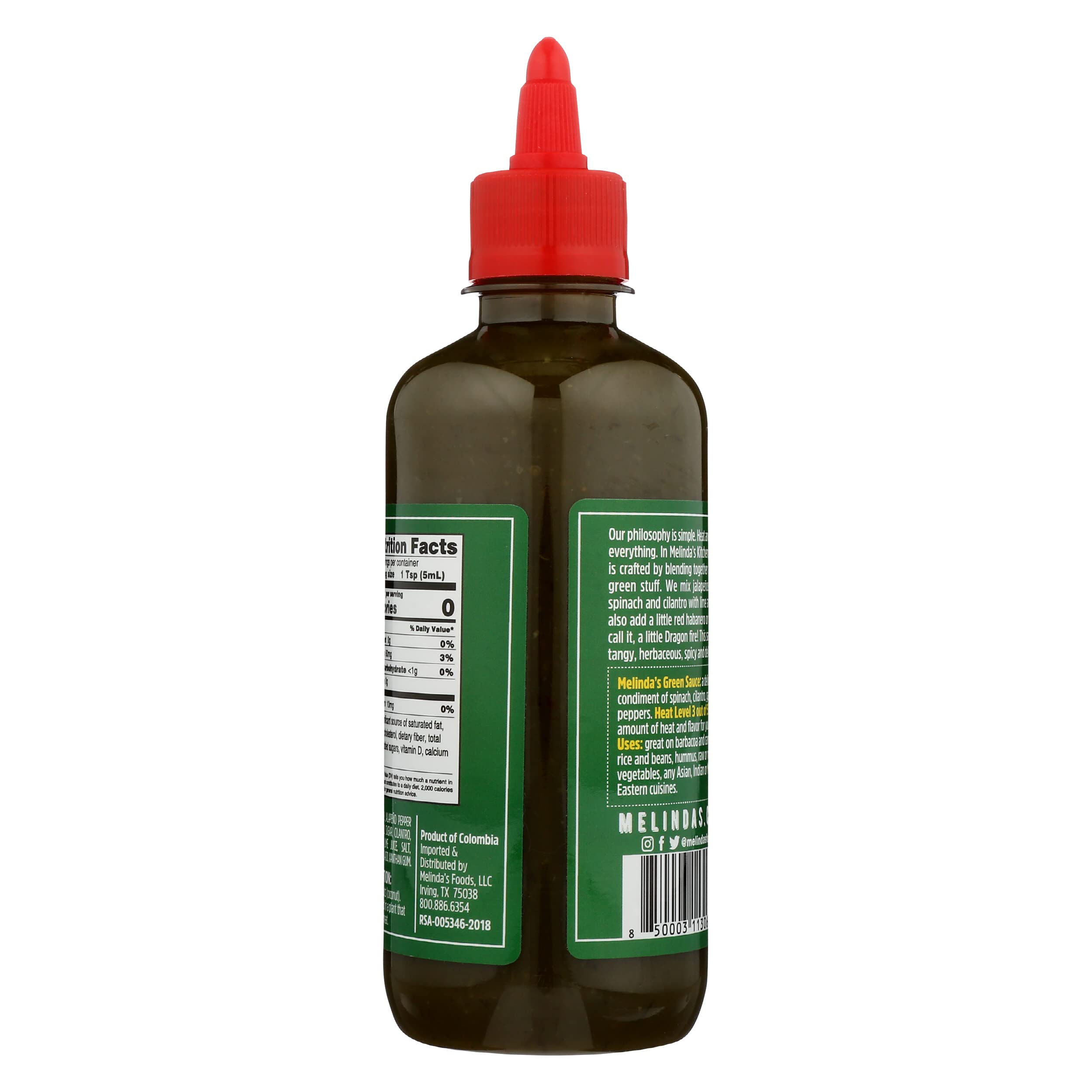 Melinda's Asian Green Hot Sauce - Vegan, Gluten-Free, 12oz (Pack of 6) - Perfect for Stir-Fries, Noodles & Asian Cuisine