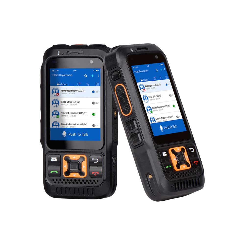 Inrico S100 Zello Radio - 4G LTE GSM Walkie Talkie with Android, IP68 Waterproof, SOS Function for Outdoor, Construction & Emergency Communication