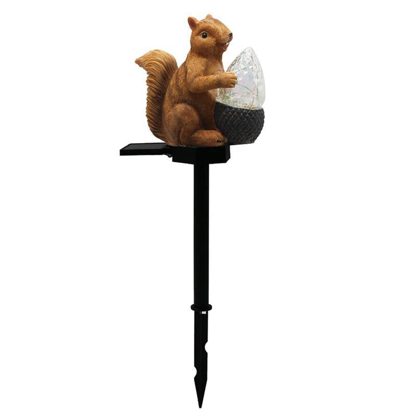 Solar Powered LED Squirrel Stake Lights - Waterproof IP65 Outdoor Solar Garden Lights with Colorful Illumination for Patio, Lawn, Yard & Pathway Decoration | Perfect for Landscape Lighting, Backyard Decor & Evening Ambience