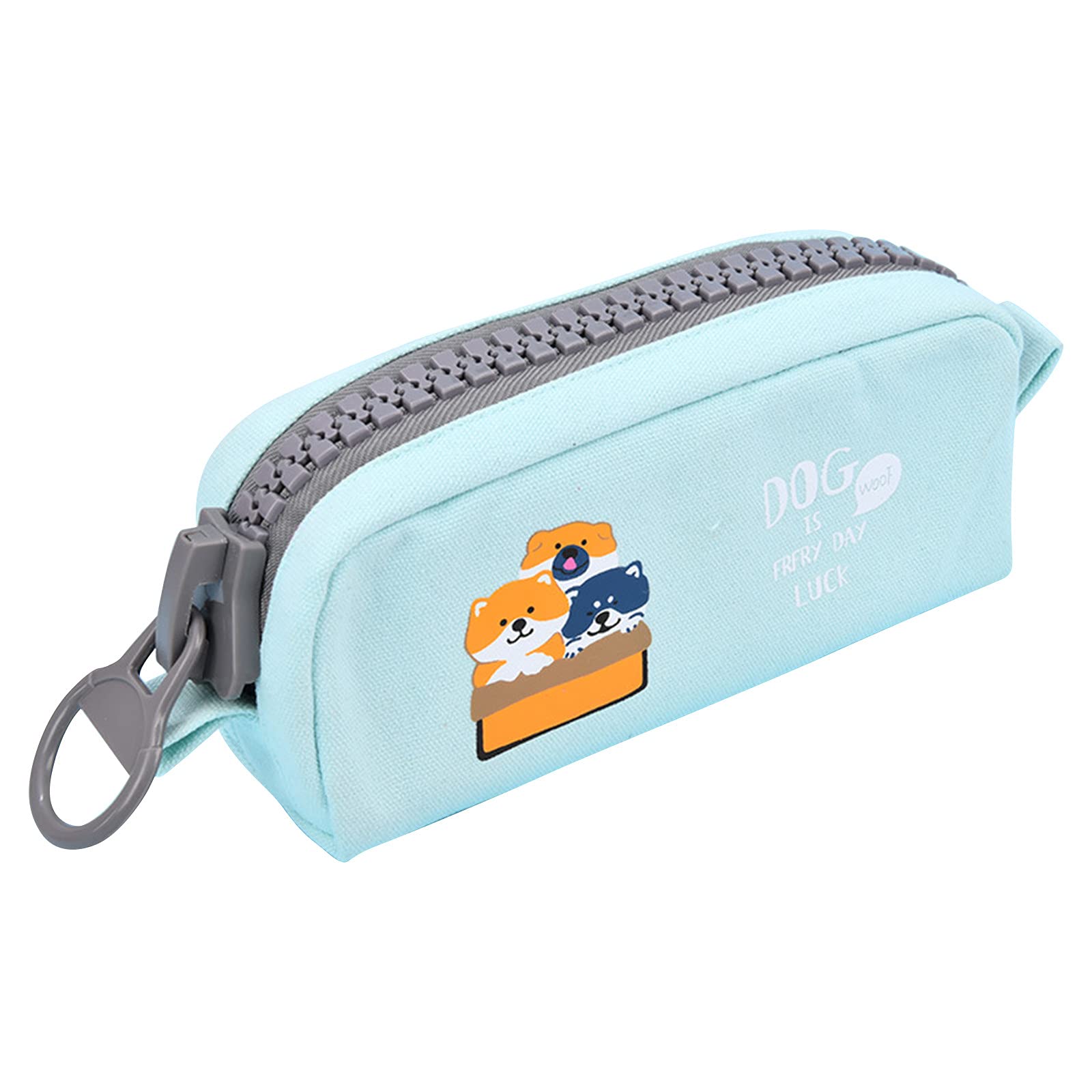 Cartoon Cosmetic Pouch - Brush & Pencil Organizer for Makeup & Office (Blue)