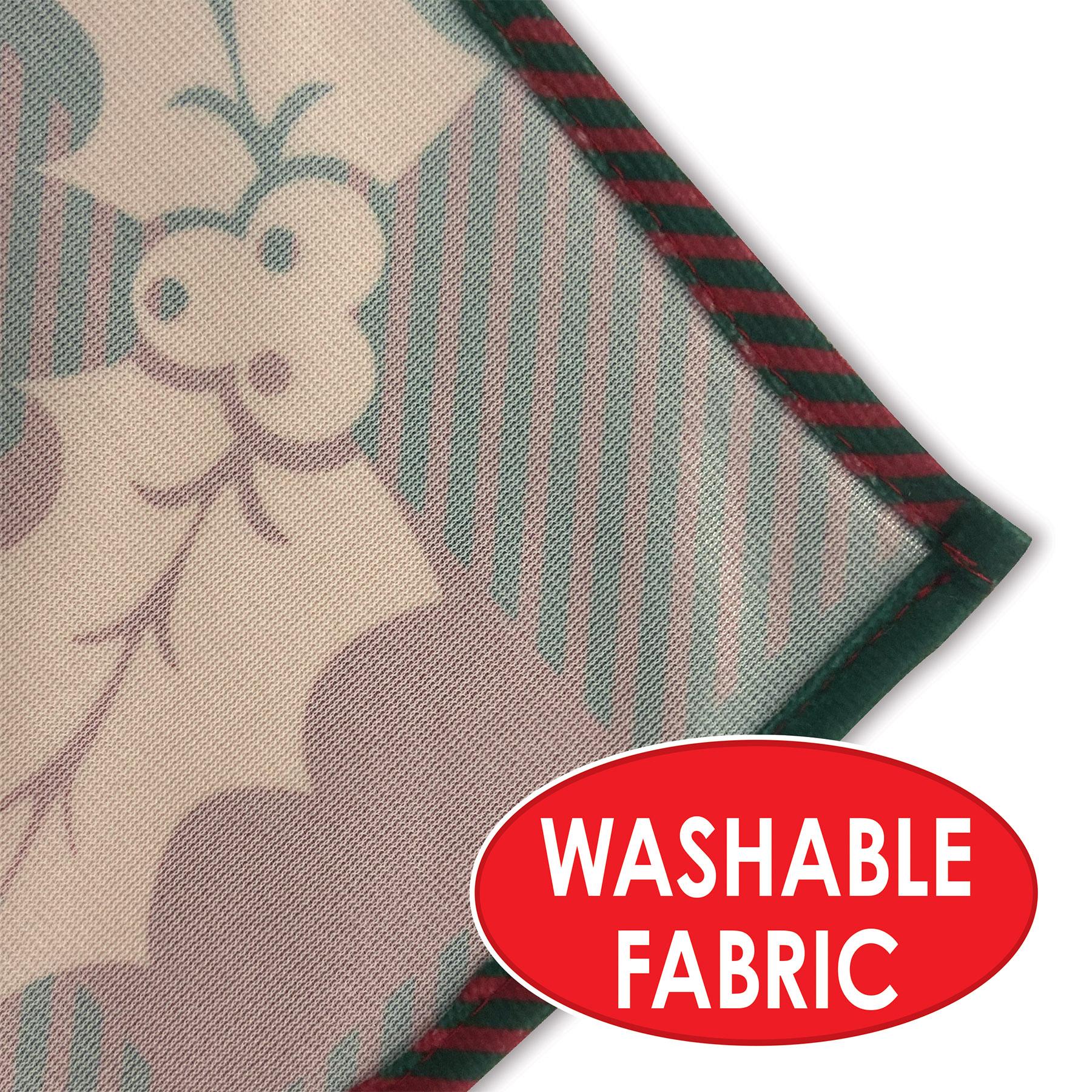 12 Pack Beistle Christmas Fabric Table Covers - Holiday Party Decorations for Dining, Buffet, and Festive Gatherings