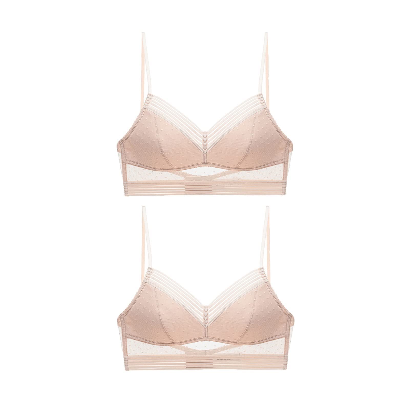 Wireless Lace Back Bra for Women - Low Back Lifting Support Bra with Comfortable Stretch Lace - Perfect for Evening Dresses, Wedding Gowns & Special Occasions