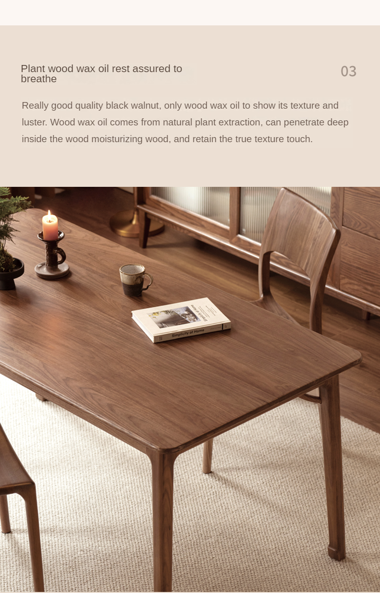 Premium Black Walnut & Ash Solid Wood Dining Table - Handcrafted in North America | Rustic Farmhouse Style for Dining Room, Kitchen, or Open Concept Living Space