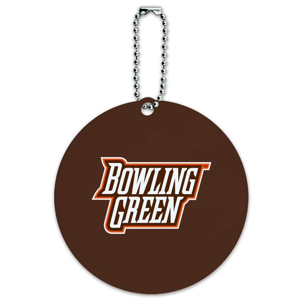 Bowling Green University Logo Round Luggage ID Tag - Durable Suitcase Name Tag for Carry-On Bags - Perfect for Travel, College Students & Alumni Identification