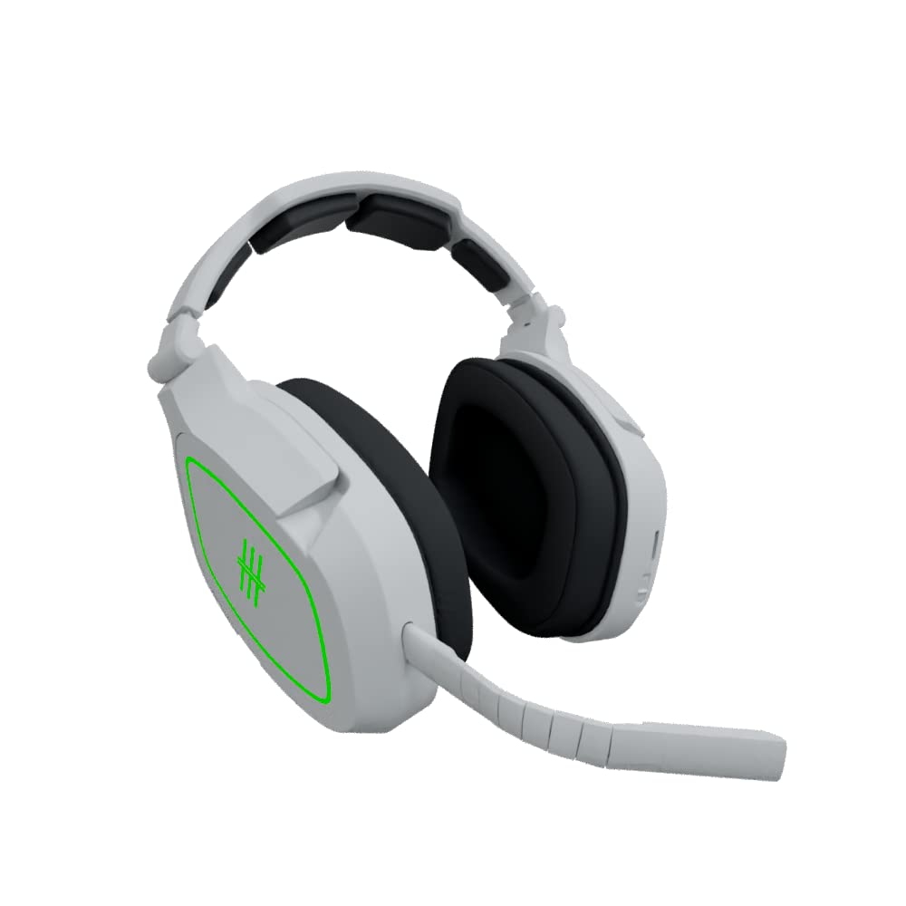 Reem Eagle Wireless Gaming Headset - USB-C 7.1 Virtual Surround Sound Headphones with 2.4GHz Wireless, Active Noise Cancelling - Compatible with PS5, PS4, Nintendo Switch, PC & Mobile - Includes Carry Case (White) - Perfect for Competitive Gaming, Streaming & Online Meetings