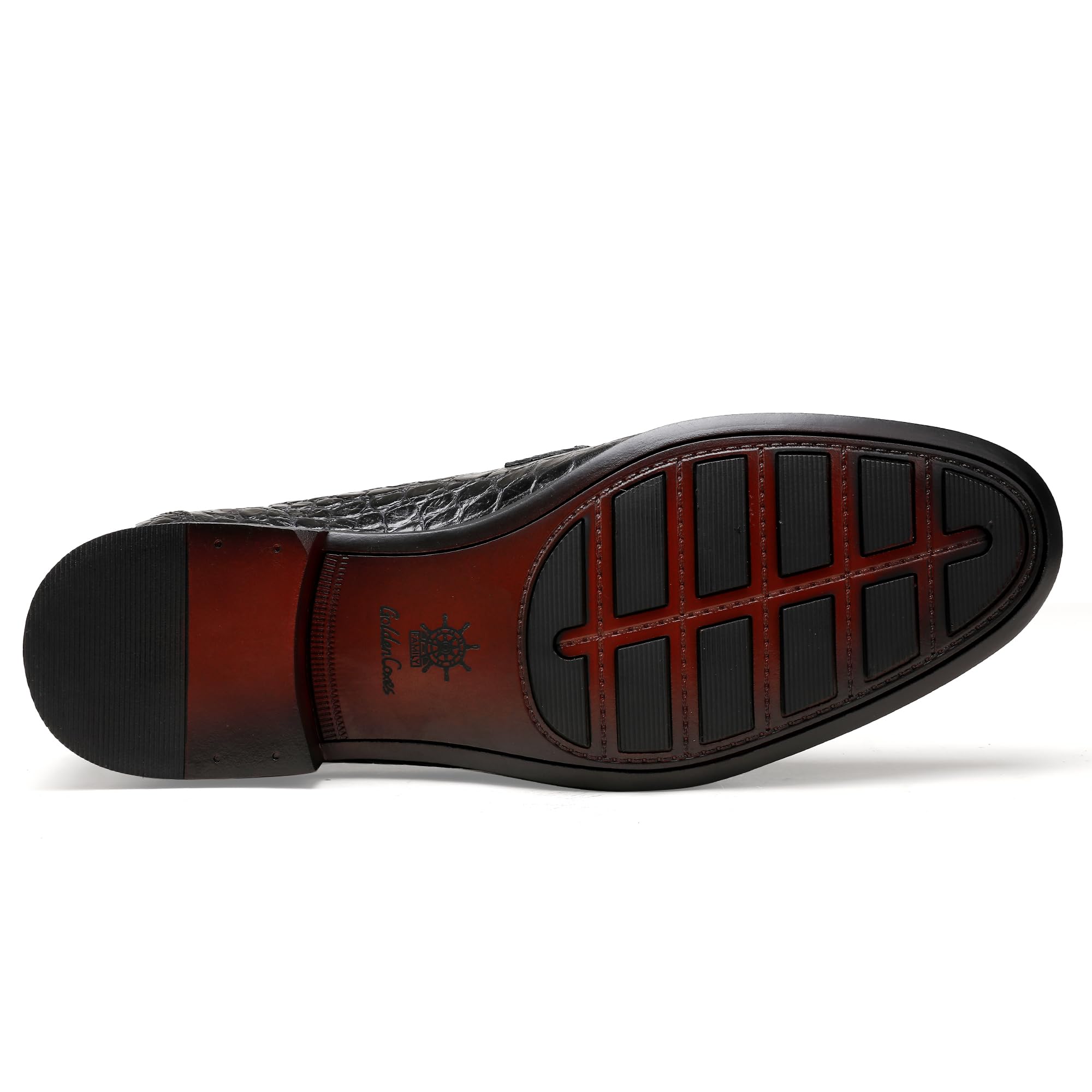 Premium Men's Dress Shoes - Classic Alligator Print Business Leather Slip-On Loafers | Formal Office Wear & Wedding Attire for Gentlemen