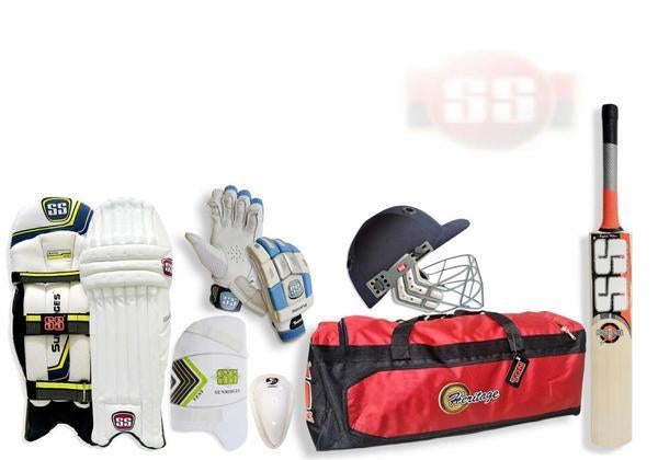 SS Complete Batsman Cricket Kit Pack - Professional Cricket Equipment Set for Adults & Youth - Perfect for Practice, Matches & Training Sessions