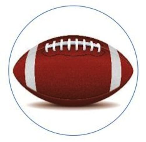 Football Shaped Edible Cupcake Toppers - 24 Pack Decorations for Birthday Parties, Baby Showers & Game Day Celebrations