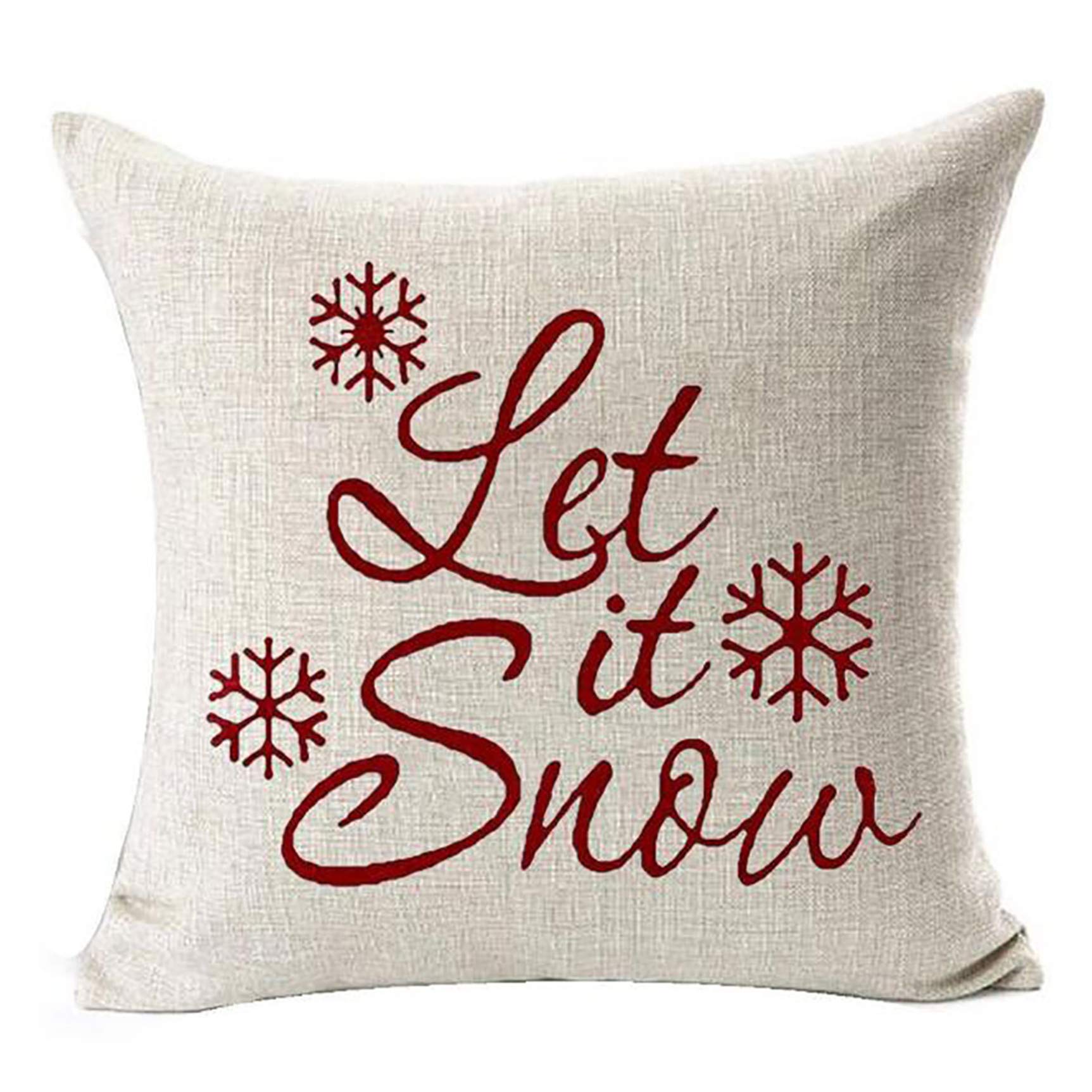 Idiytip Christmas Cushion Cover - Soft Holiday Throw Pillow Case for Bedroom, Car, Xmas Tree Decor - Festive Home Decoration #03 | Perfect for Holiday Decor, Gift Giving & Cozy Seasonal Ambiance