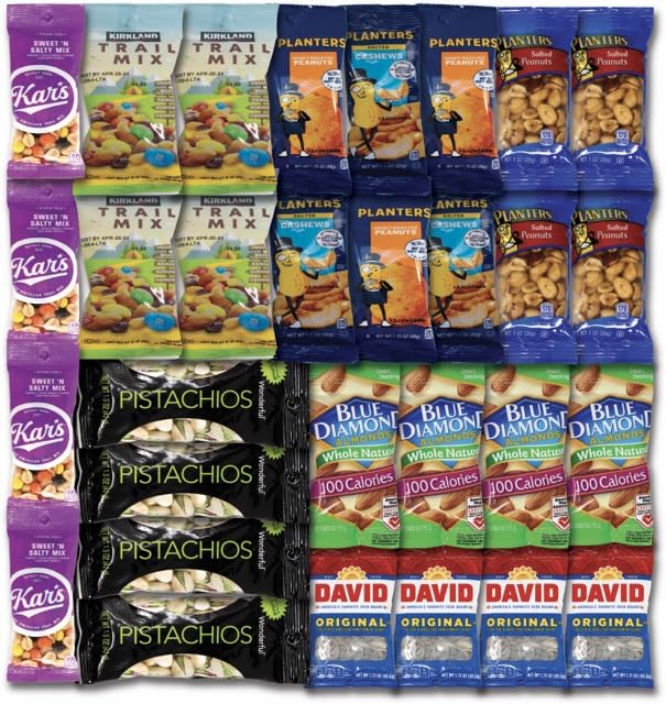 Premium Mixed Nuts Variety Pack | 30 Single-Serve Packets of Healthy Trail Mix Snacks with Almonds, Cashews & Walnuts | Perfect for Office, Gym & Travel Snacking
