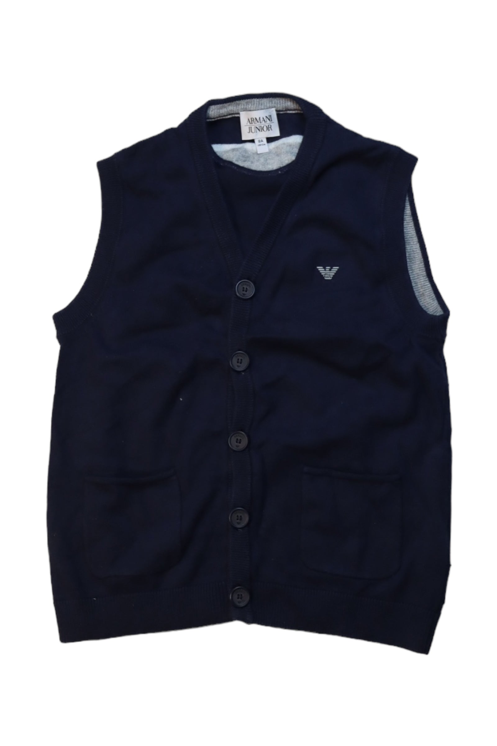 Armani Men's Cashmere Sweater Vest for Boys Size 8Y - Soft & Warm Winter Layering Piece for School & Casual Outfits
