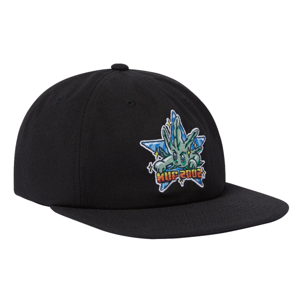 HUF BUD BOY 6-Panel Snapback Hat - Black | Adjustable Streetwear Cap for Men & Women | Perfect for Skateboarding, Hip-Hop Fashion & Urban Outfits