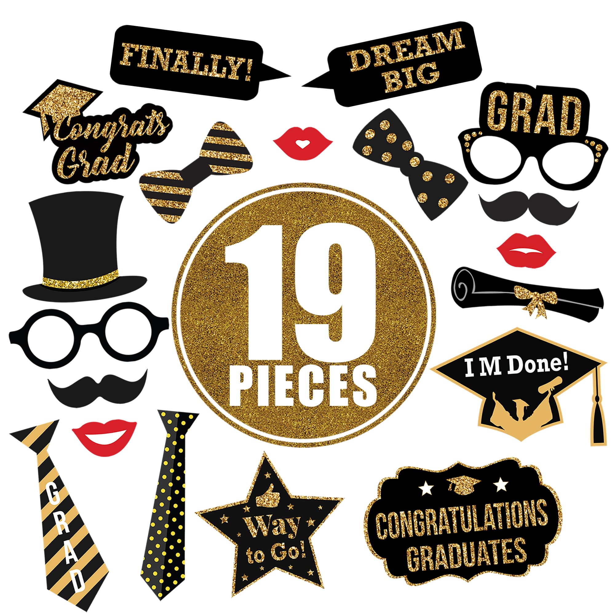 KatchOn 2025 Graduation Photo Booth Props - 20-Pack Large 30 Inch Photo Frame & Decorations | Graduation Party Supplies for Photoshoot, Ceremony & Celebration | Perfect for Graduation Parties, School Events & Yearbook Photos