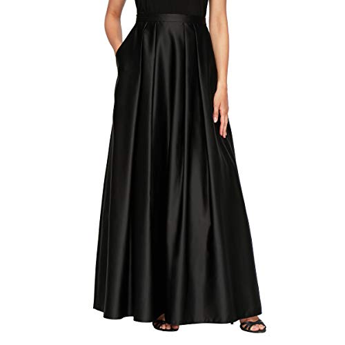 Black Satin Pleated