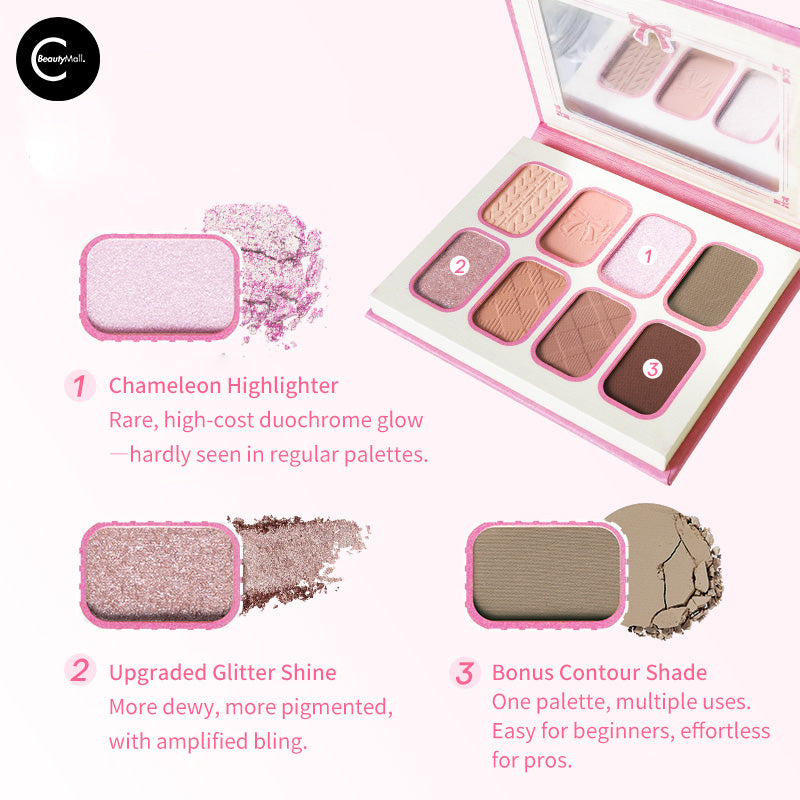 RMT Garden of Dreams 8 Color Eyeshadow Palette - Highly Pigmented, Long Lasting Makeup for Day & Night Looks - Perfect for Parties, Weddings & Everyday Wear