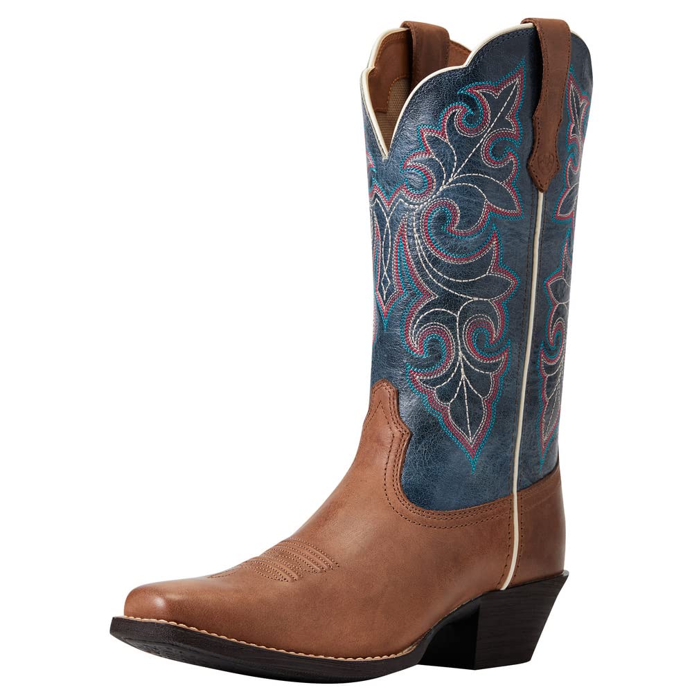 Ariat Women's Round Up Western Square Toe Cowgirl Boots - Comfortable Riding & Work Boots for Country Style & Outdoor Activities