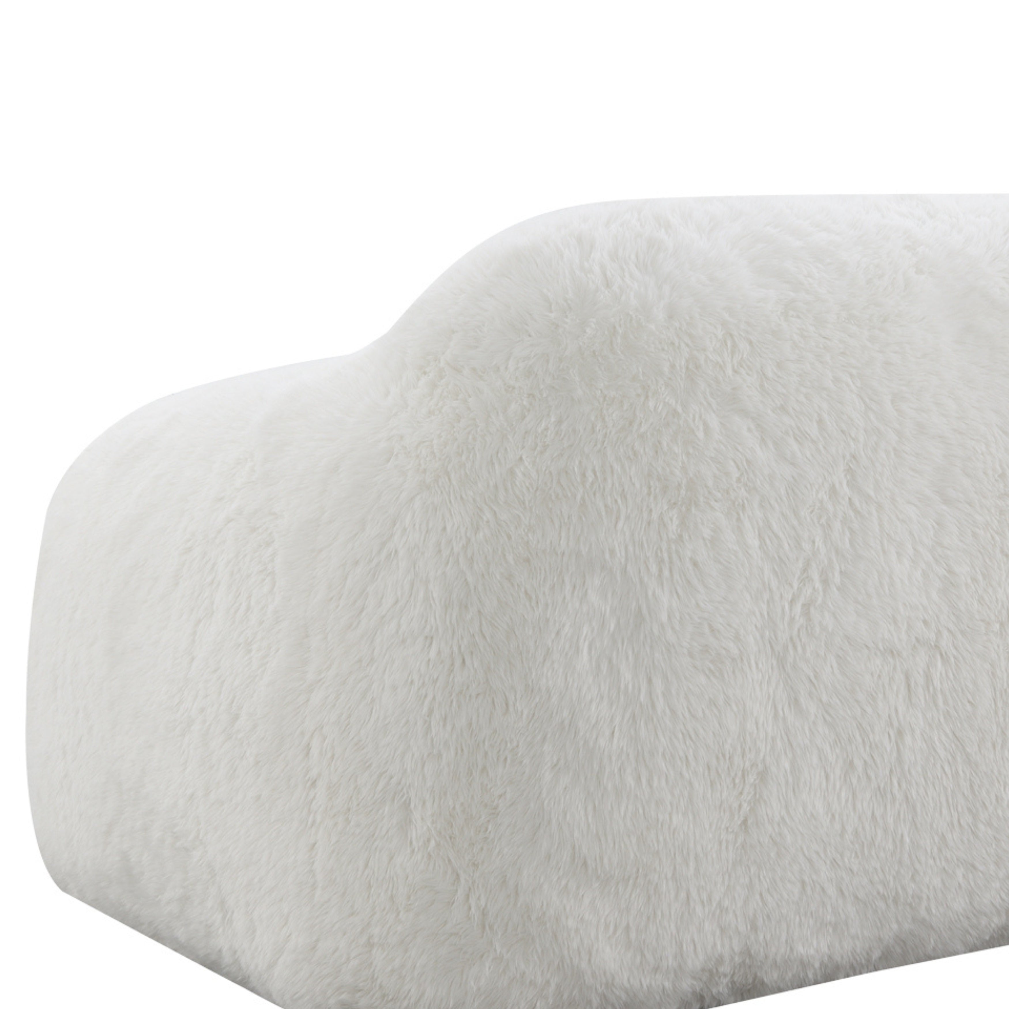 Roundhill Furniture Adell Polar Bear 2-Piece Living Room Set - Sofa & Swivel Chair for Cozy Home Decor | Perfect for Small Spaces, Apartments & Family Gatherings