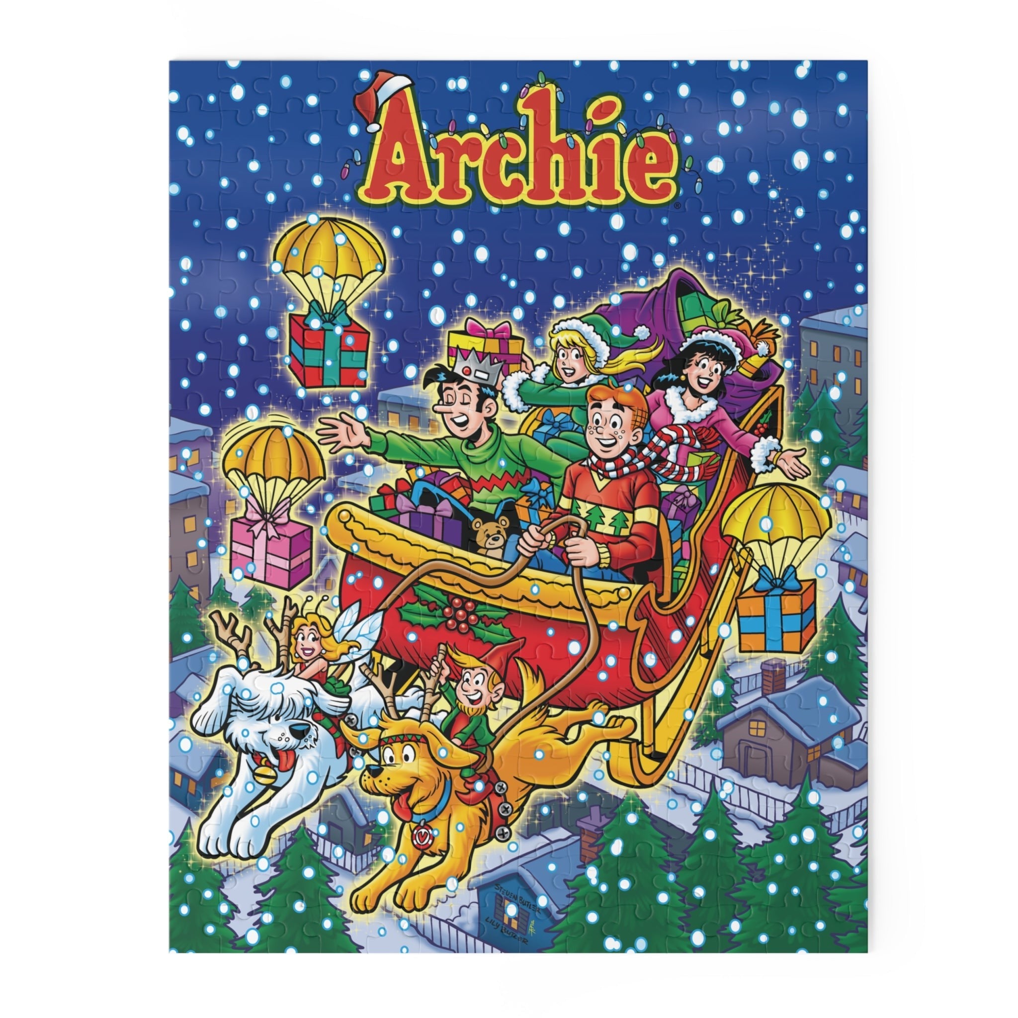 Archie Christmas Spectacular Jigsaw Puzzle (120, 252, 500 Pieces) - Featuring Archie, Betty, Veronica & Jughead - Perfect Holiday Gift & Family Activity