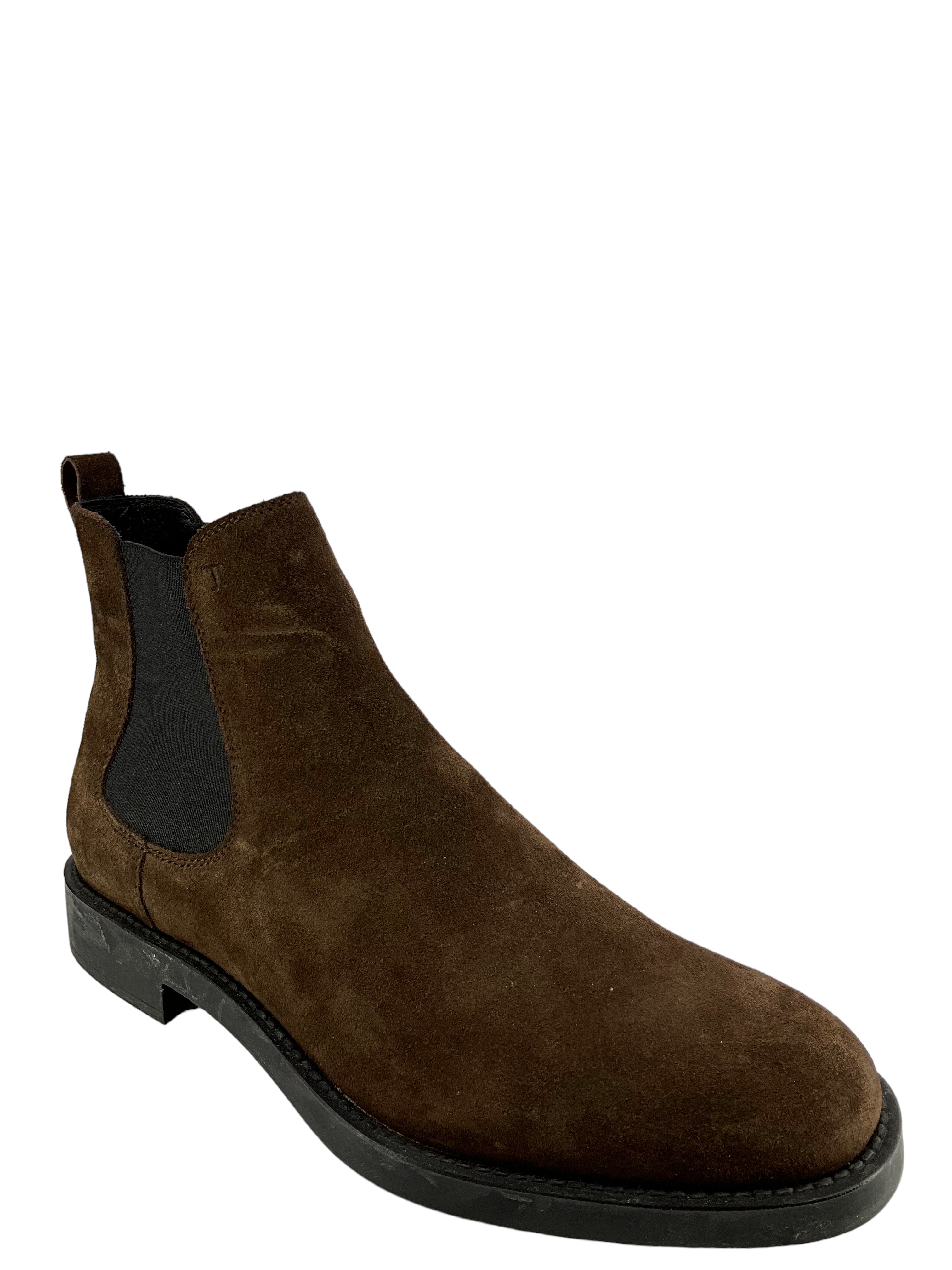 Tod's Brown Suede Chelsea Boots for Men Size 7.5 - Comfortable & Stylish Ankle Boots for Casual Wear, Office & Outdoor Activities