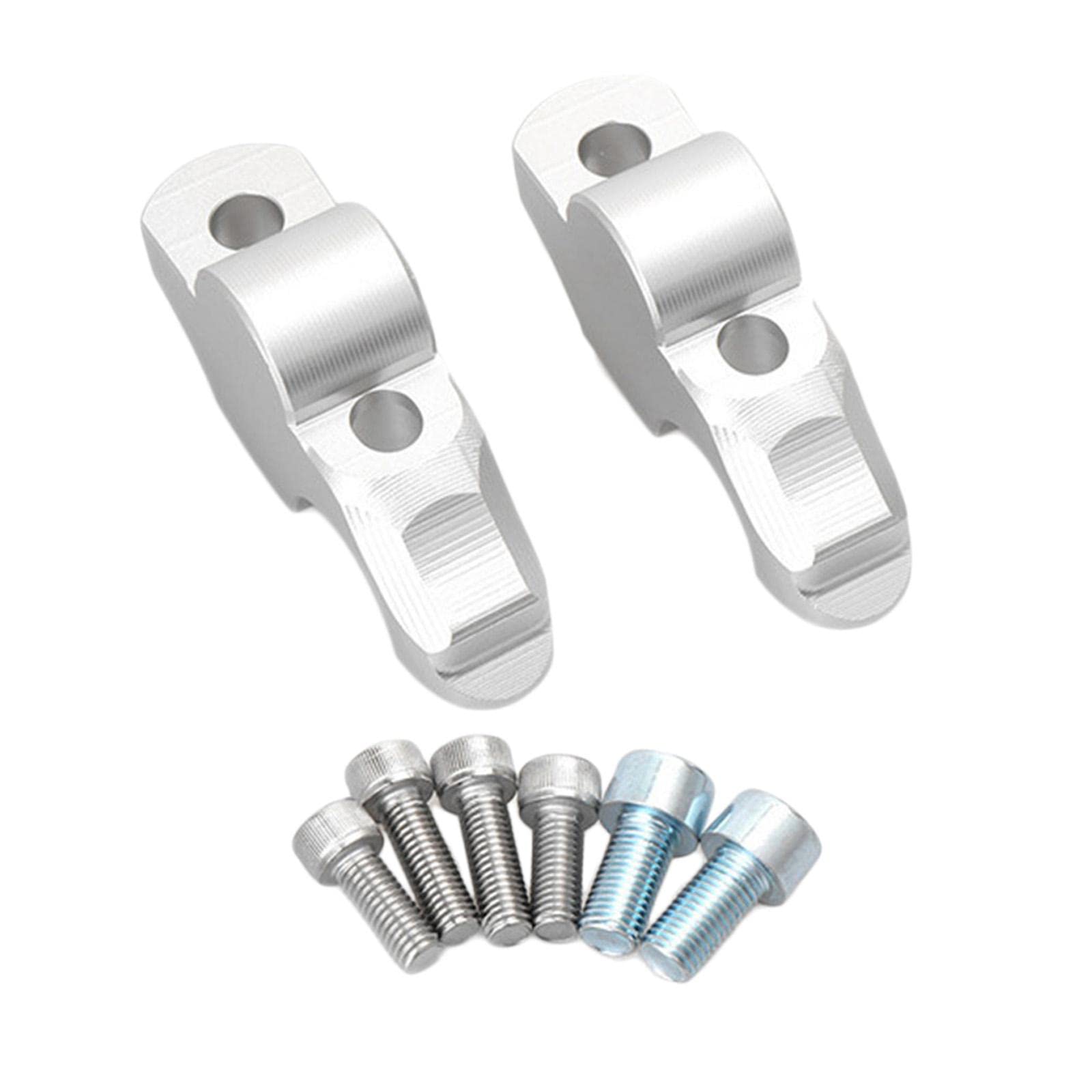 MagiDeal 28mm Motorcycle Handlebar Riser Bar Clamps - Compatible with BMW R R9T (2014-2018) - Silver - Upgrade Your Ride Comfort for Long Distance Cruising & Custom Builds