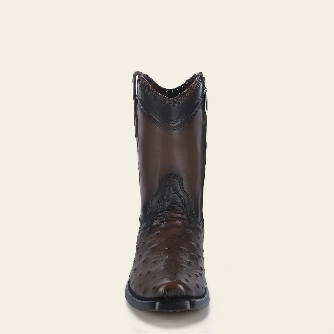 1J3DA1 Men's Cuadra Chocolate Cowboy Dress Boots - Genuine Ostrich Leather Western Boots for Rodeo, Country Dance & Casual Wear