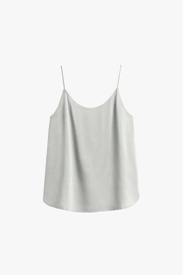 Washable Charmeuse Cross Back Cami Top - Women's Soft Stretchy Sleeveless Tank for Casual Wear, Layering & Summer Outfits