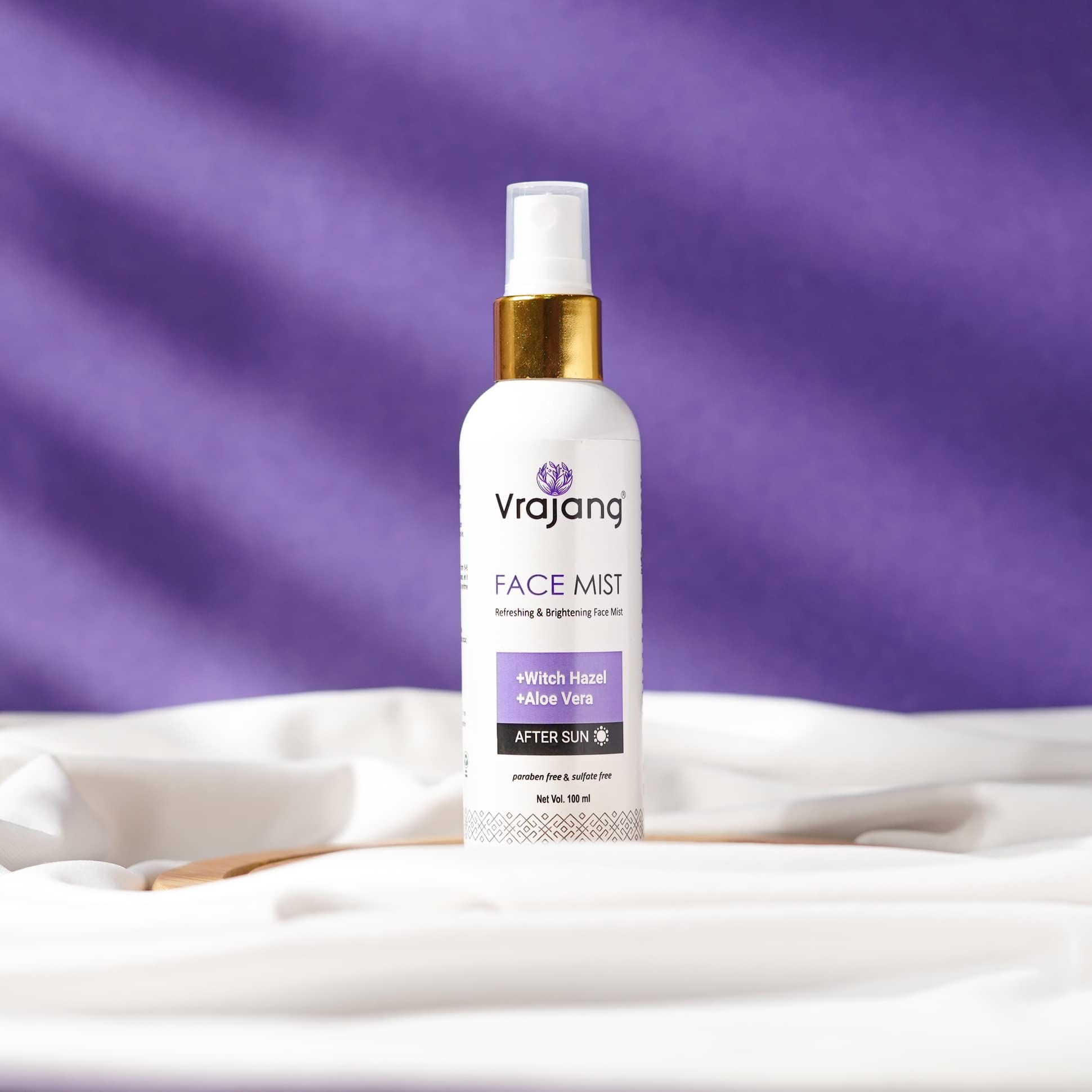 Vrajang Rose Water Face Mist with Aqua & Gomutra Ark - 100ml SLS & Paraben Free Hydrating Facial Spray | Perfect for Dry Skin, Post-Workout Refresh & Travel Skincare