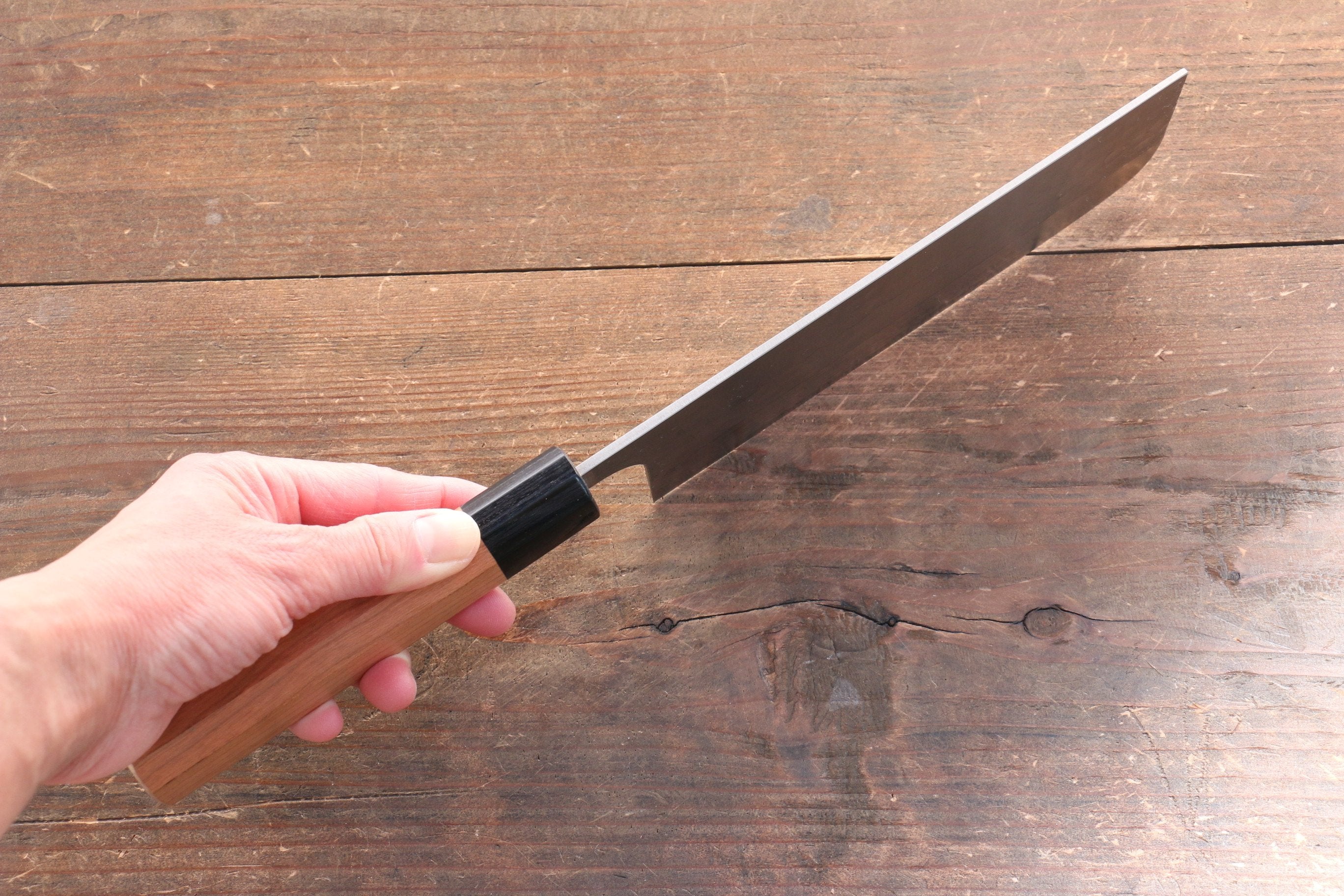 Nao Yamamoto SRS13 Black Damascus Nakiri Knife 165mm with Cherry Blossom Handle - Japanese Kitchen Knife for Precision Vegetable Chopping, Slicing & Food Prep