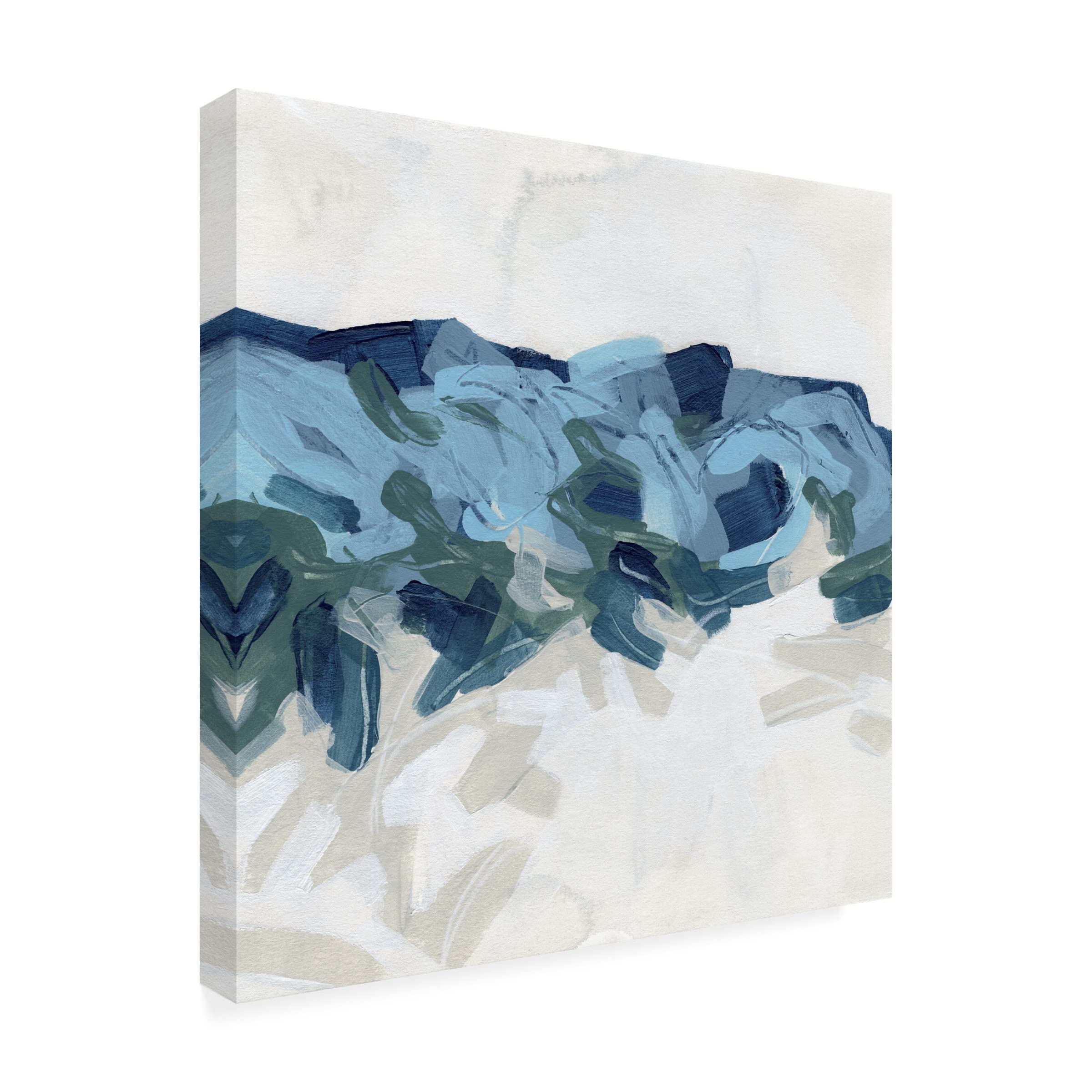 Trademark Fine Art 'Mountain Strata I' Canvas Wall Art Print by June Erica Vess - Nature Landscape Painting for Living Room, Bedroom & Office Decor