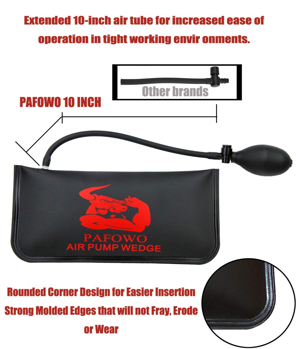 Professional 3-Piece Air Wedge Bag Pump Kit - Heavy Duty 300 LB Capacity for Leveling & Alignment - Small, Medium, Large Sizes - Perfect for Construction, Auto Repair & Furniture Installation
