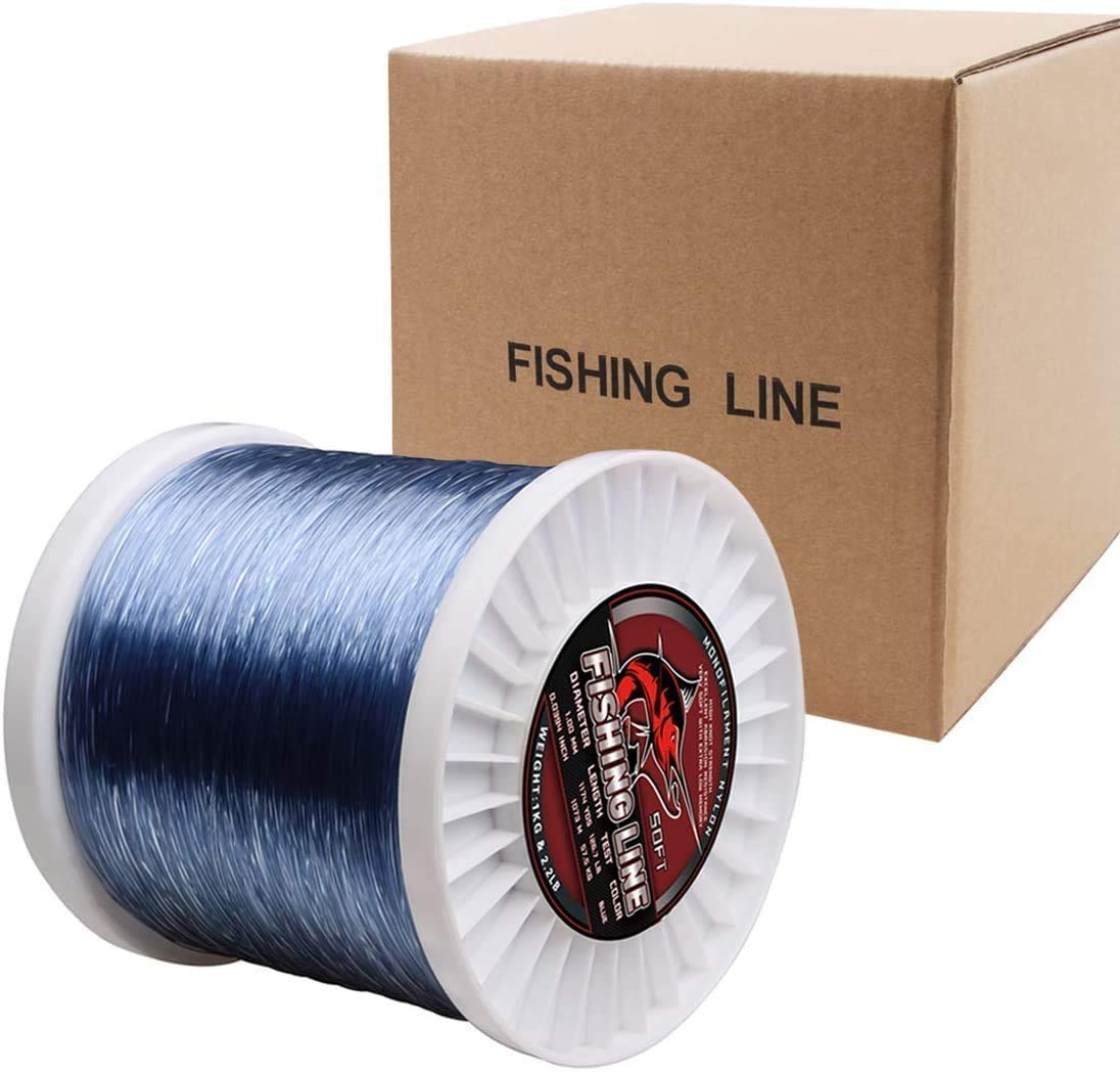 Premium Big Game Monofilament Fishing Line - Strong Clear Fluorocarbon Nylon String for Saltwater & Freshwater Fishing - Ideal for Bass, Trout, and Deep Sea Angling