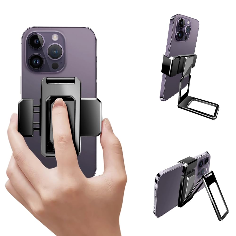 Foldable & Detachable Phone Ring Holder Kickstand - Universal Phone Grip Stand for iPhone & Samsung - Perfect for Watching Videos, Taking Selfies & Secure Phone Handling