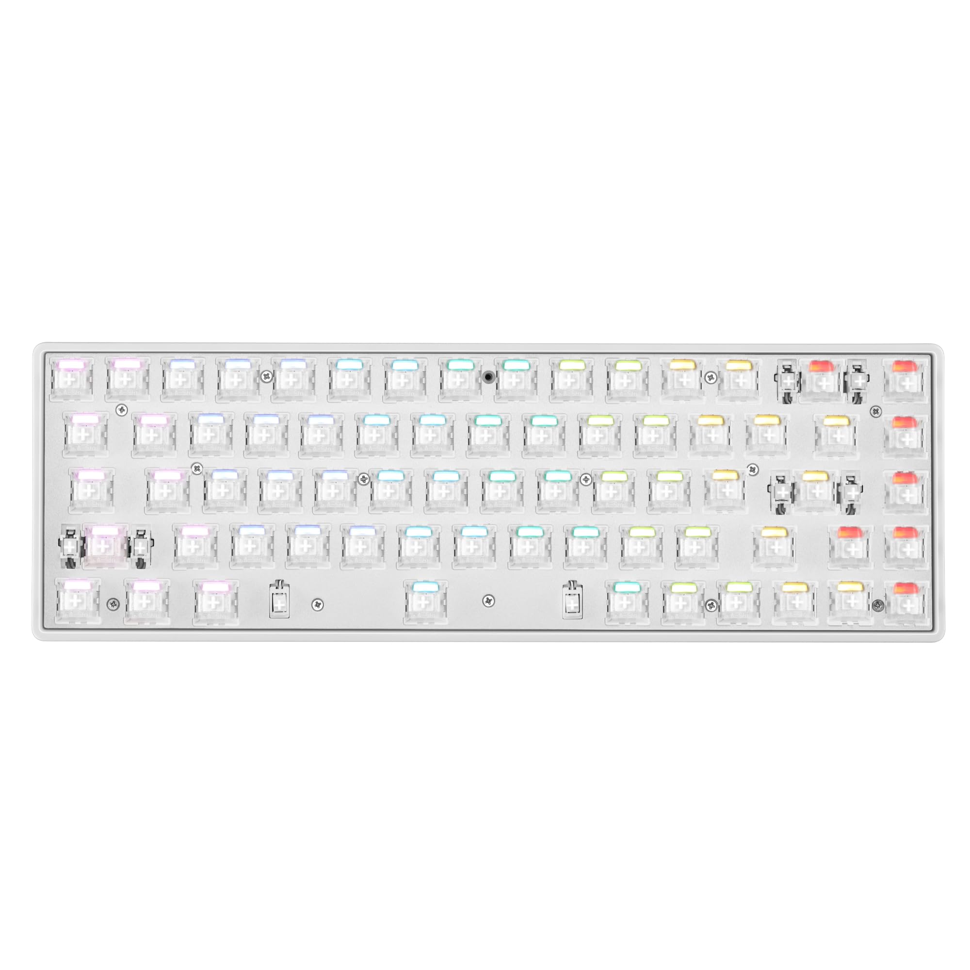DrunkDeer G65 Rapid Trigger Magnetic Switch Mechanical Gaming Keyboard - TKL 65% Compact Size, RGB Backlit, Wired USB (Barebone No Keycaps, White) - Perfect for FPS, MOBA & Typing Enthusiasts