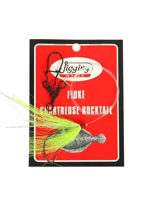 Jigging World Fluke Rigs with Bucktail - Premium Saltwater Fishing Lures for Fluke, Flounder & Sea Bass | Perfect for Offshore & Inshore Fishing Trips