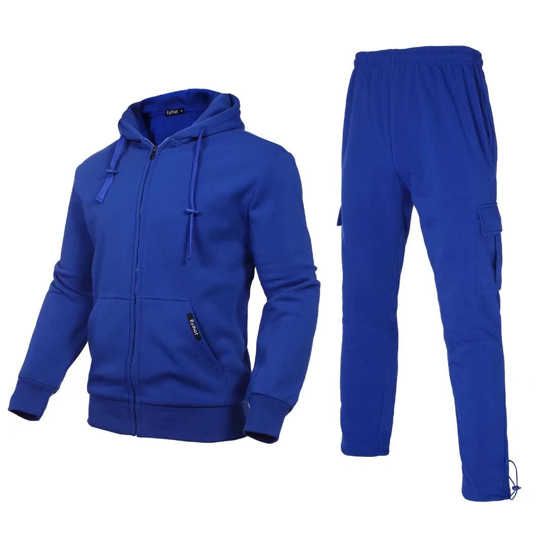 Zusmen Men's Tracksuit Set - Stylish 2-Piece Jacket & Pants Outfit for Casual Wear, Gym, and Outdoor Activities