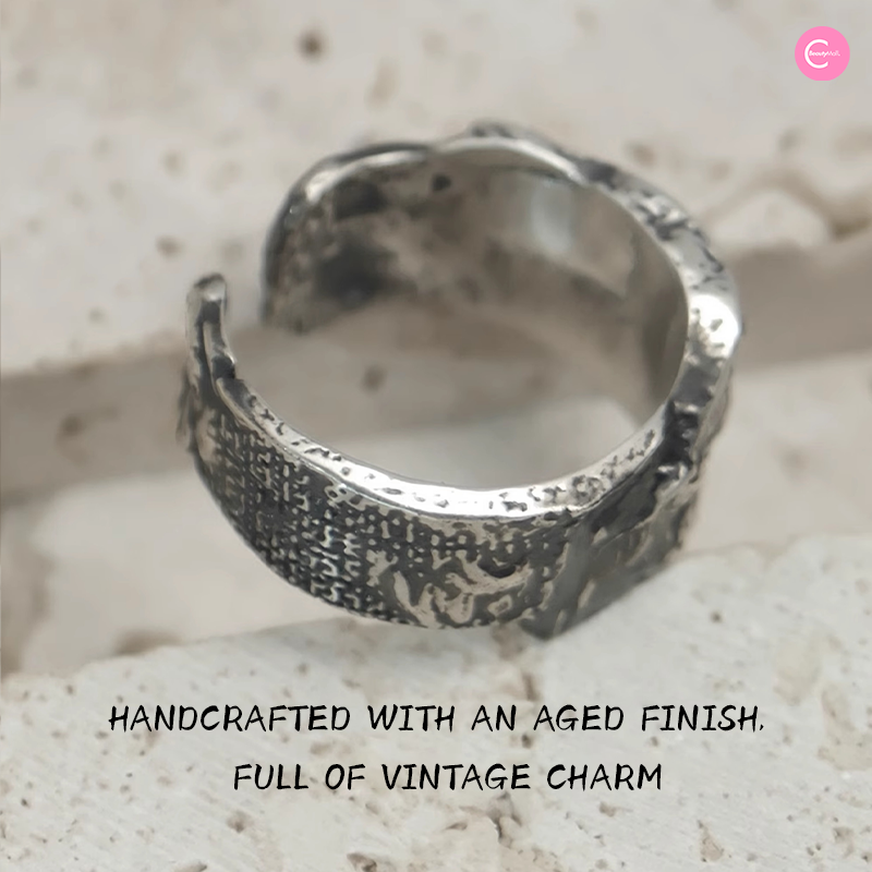 QUANDO Sterling Silver Ring for Women - Elegant Fake Face Design - Perfect for Parties, Gifts & Everyday Wear