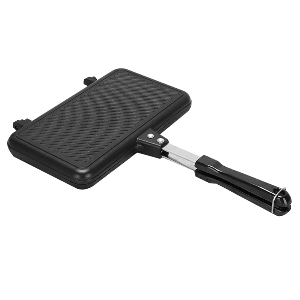 Non-Stick Sandwich Maker Press Grill - Compact Breakfast Toaster for Egg, Ham, Cheese & Steaks - Perfect for Quick Meals, Camping & Small Kitchens