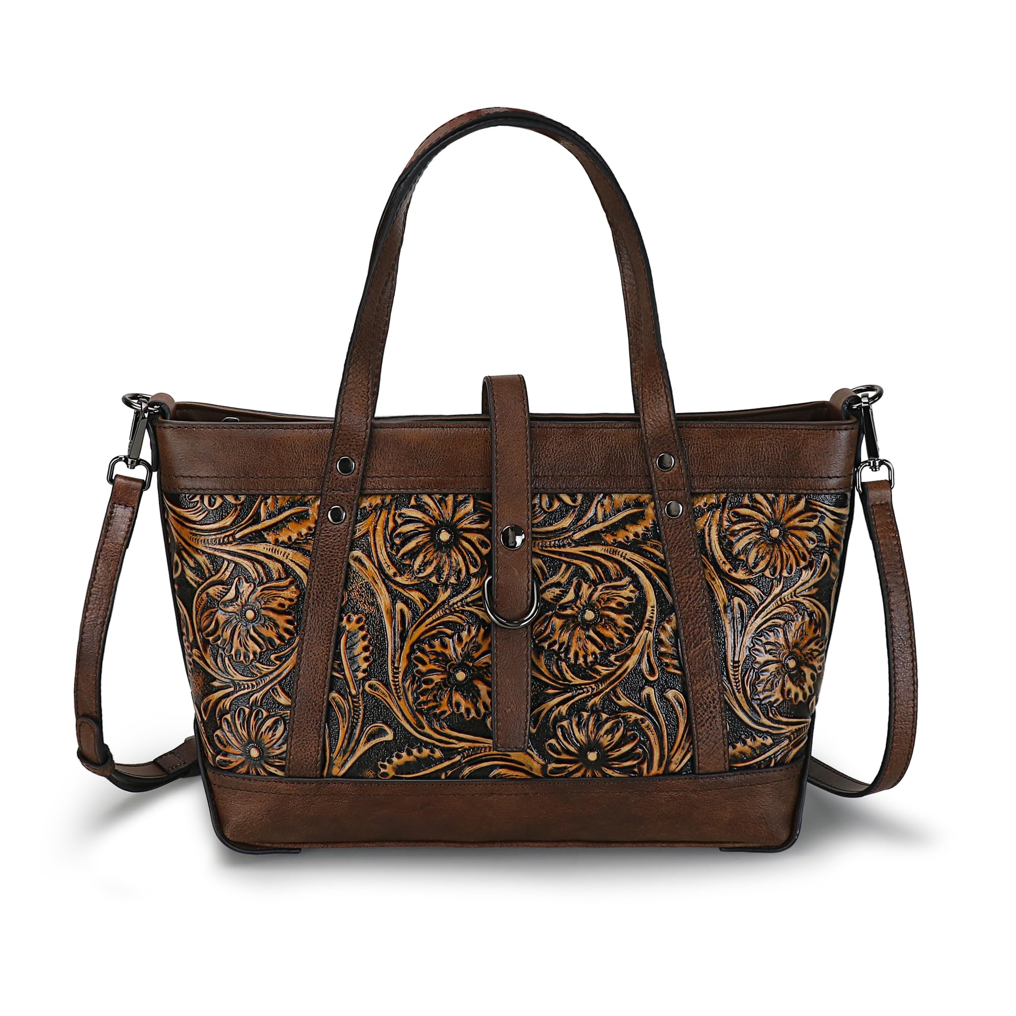 Genuine Leather Crossbody Bag for Women - Vintage Top Handle Tote Purse & Satchel Handbag | Perfect for Work, Travel & Everyday Use