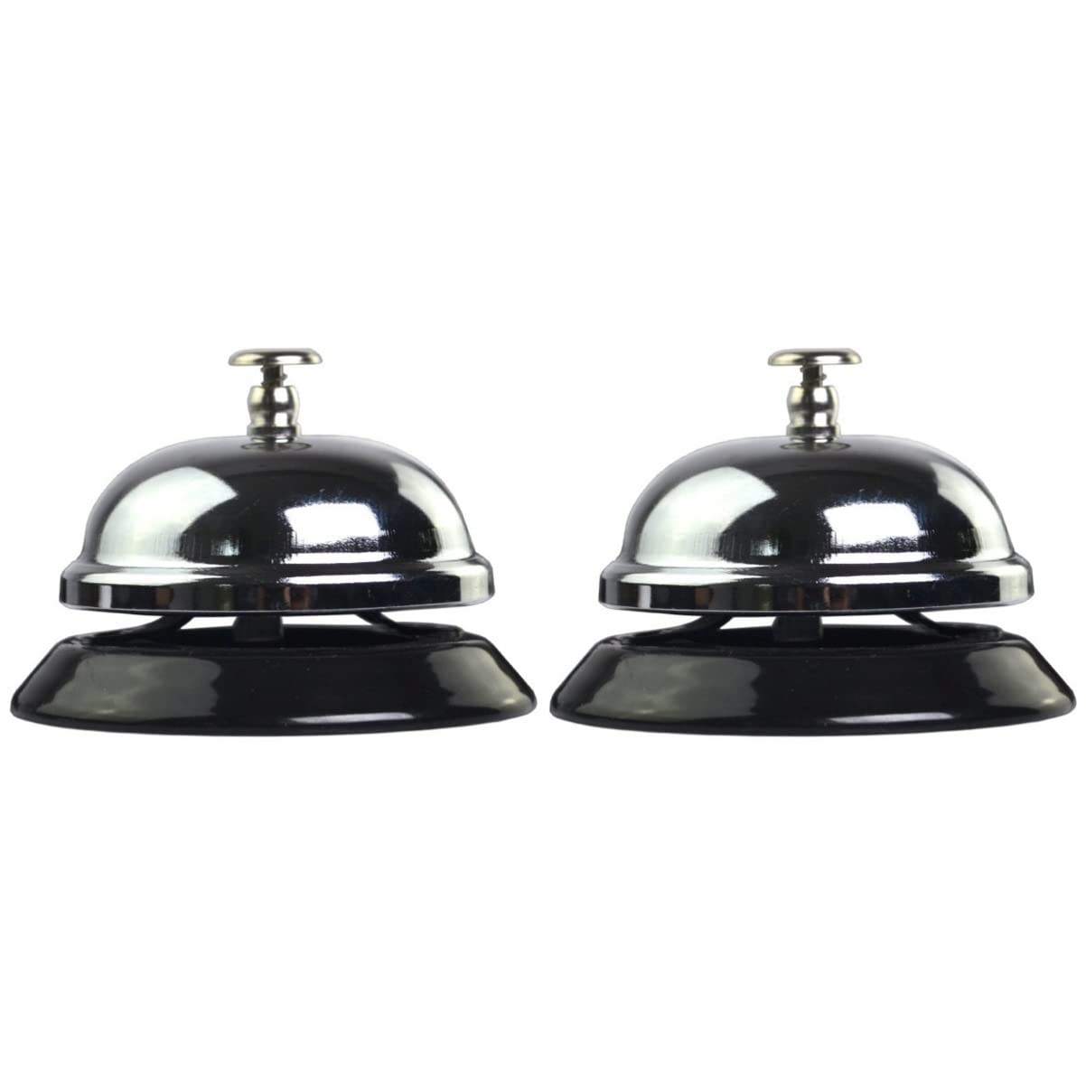 Pet Training Bell Set - 2 Pack Classic Handheld Service Call Bells for Dog & Cat Training, Office Reception, Wedding Events - Vintage Desk Bell for Home & Business Use