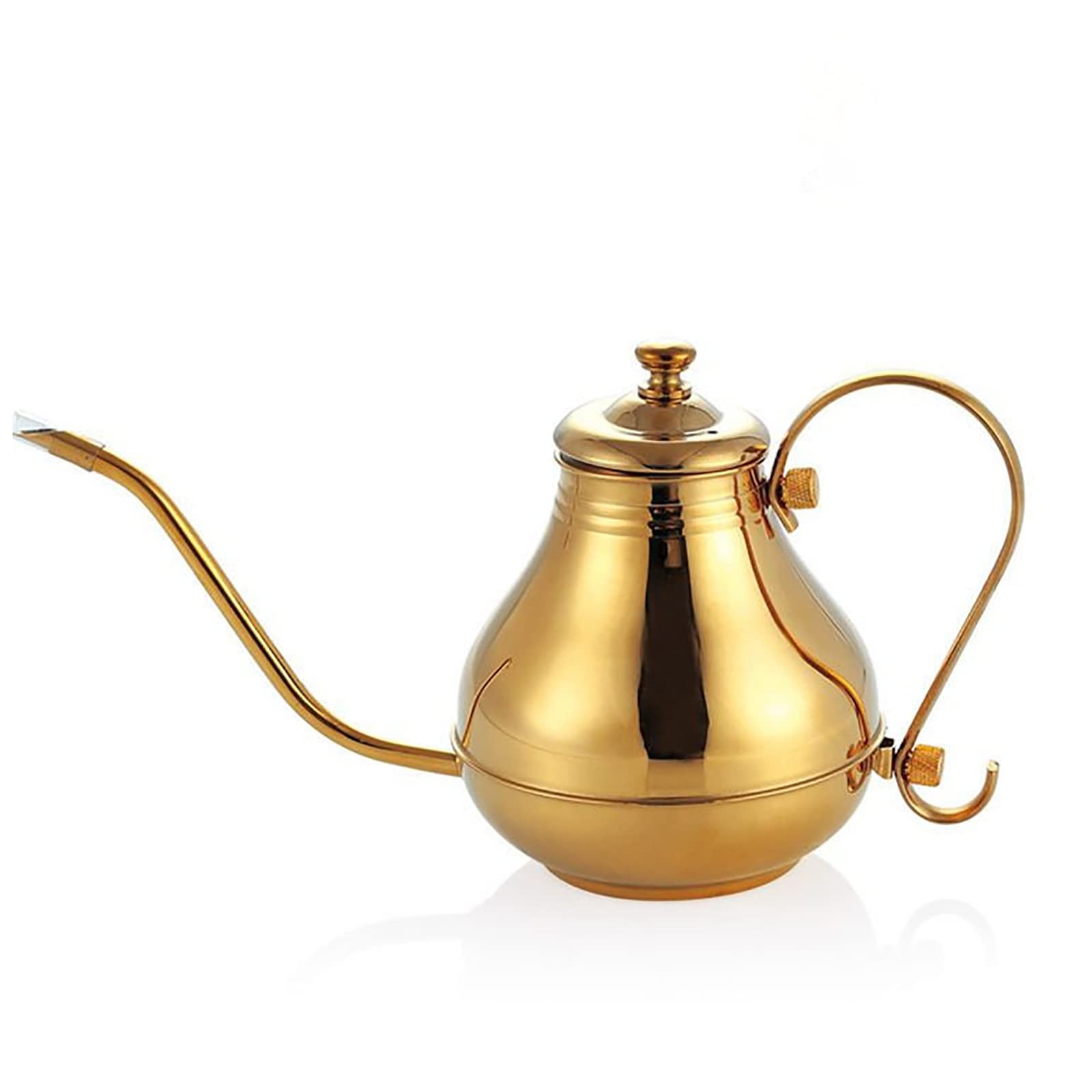 Premium 1.5L Stainless Steel Gooseneck Coffee Pot & Teapot - Fine Mouth Design for Perfect Pouring - Silver & Gold Options (1500ml) - Ideal for Home Brewing, Pour Over Coffee, Tea Ceremonies & Kitchen Use