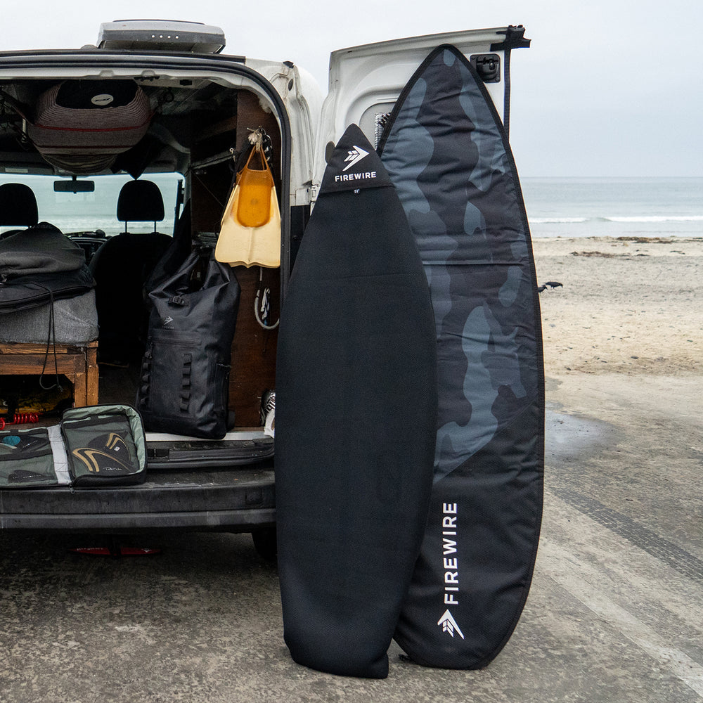 Firewire Black Mesh Board Sock for Midlength & Longboard Surfboards - Durable Surfboard Cover for Protection & Storage | Perfect for Travel & Beach Days