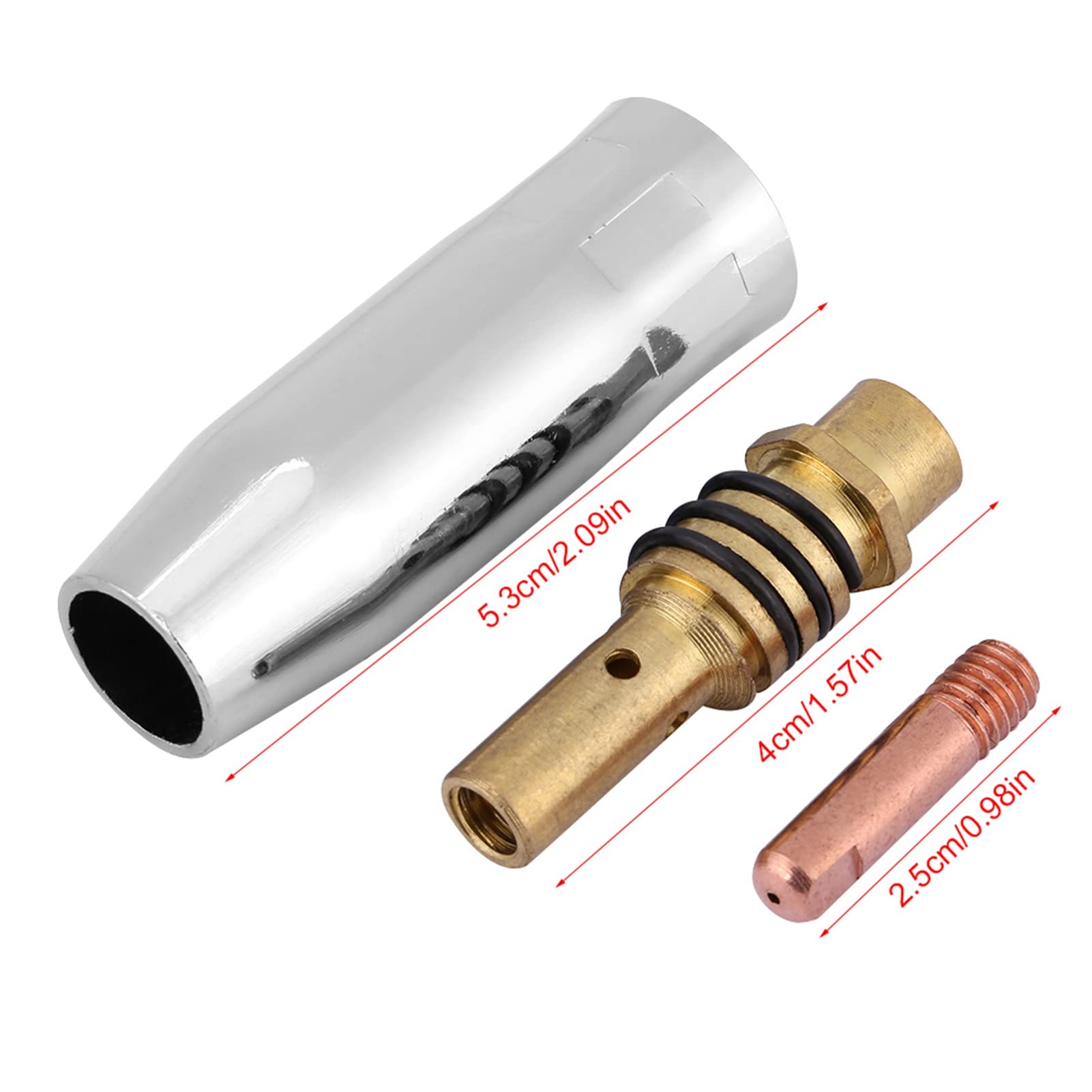 11PCS MIG Welding Nozzle Tip Holder Kit for 15AK Torch Guns - Welding Accessories